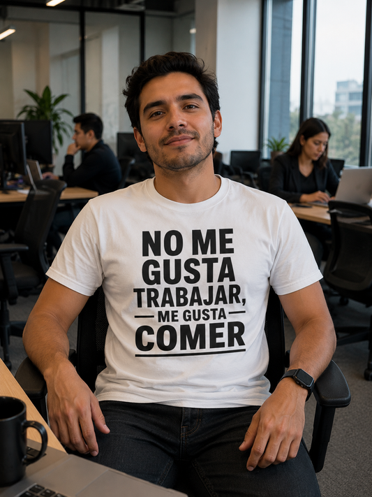 No me gusta trabajar, me gusta comer