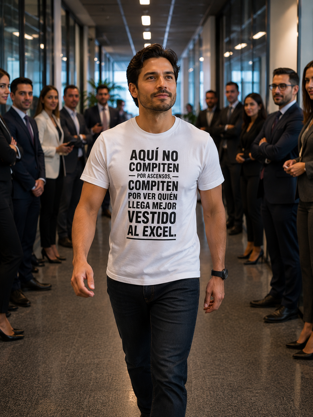 Aquí no compiten por ascensos, compiten por ver quién llega mejor vestido al Excel