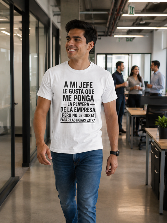 A mi jefe le gusta que me ponga la playera de la empresa