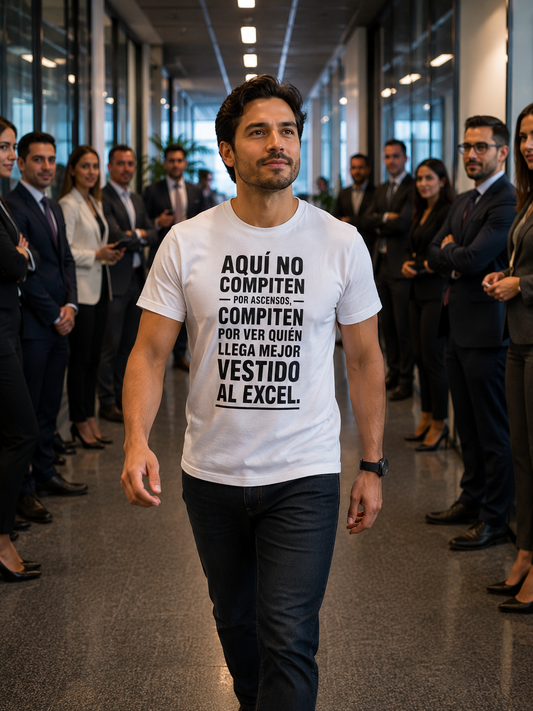 Aquí no compiten por ascensos, compiten por ver quién llega mejor vestido al Excel