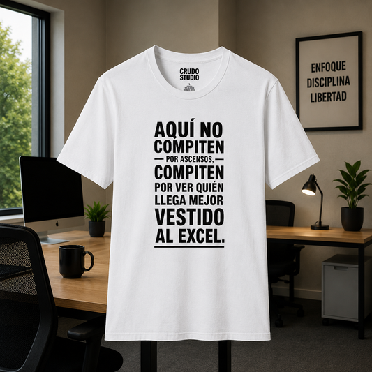 Aquí no compiten por ascensos, compiten por ver quién llega mejor vestido al Excel